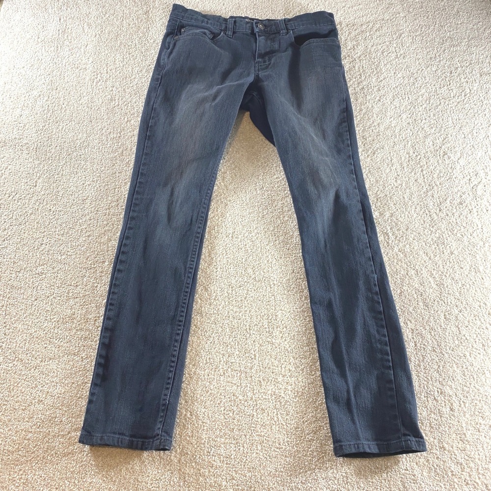 Rude Super Skinny Jeans Mens 32x30 Faded Black Excellent Stretch Denim Pants